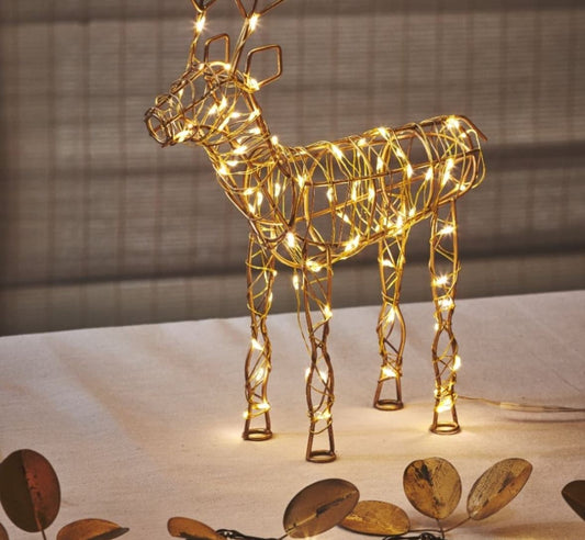 LED Reindeer Wire Decoration - Small