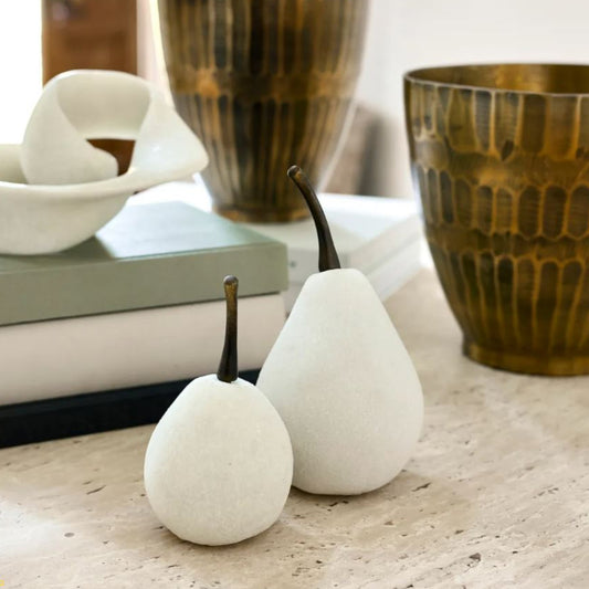 Quartz Pear Ornament - Large