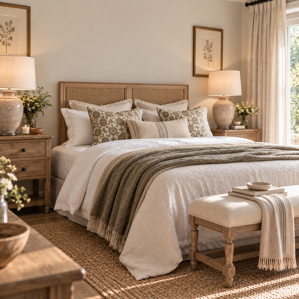 Margot Rattan & Timber Queen Bedhead | In Stock & Ready To Ship