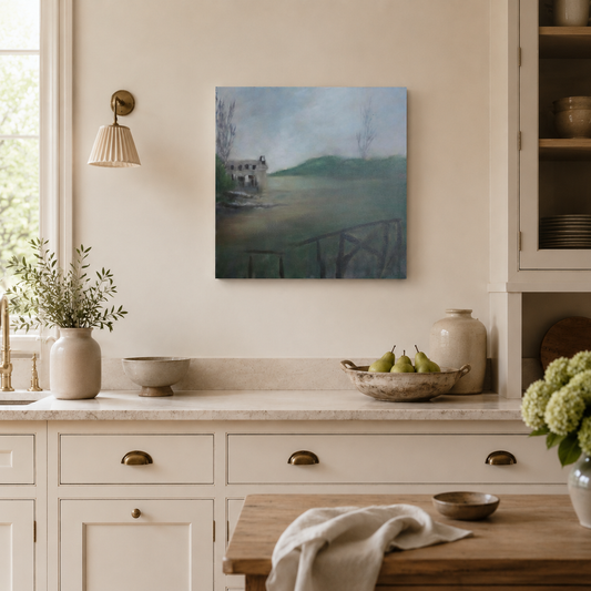 Otago Stone Cottage Painting On Stretched Canvas - Arriving Soon