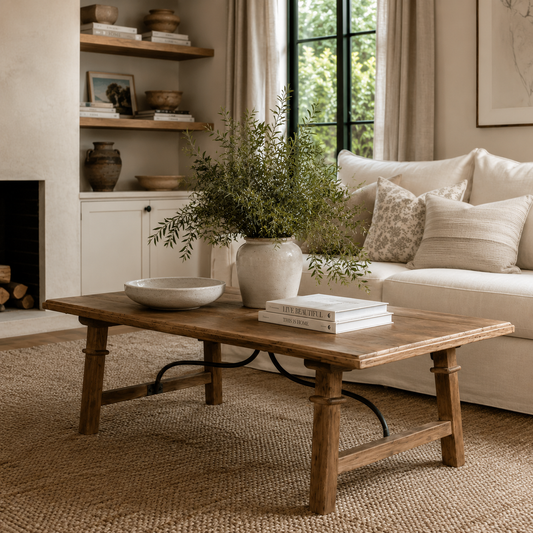 Alba Oak & Iron Coffee Table | Pre Order Now |  Arriving Mid October