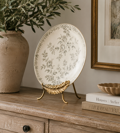 Golden Feather Plate Stand