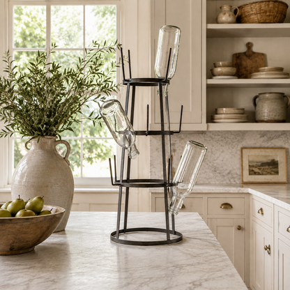 Rustic Iron Bottle Holder