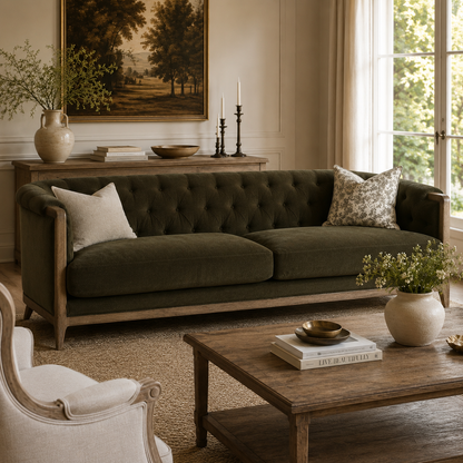 Ellsworth Parisian Green Tufted Sofa | Pre Order Available | Arriving December