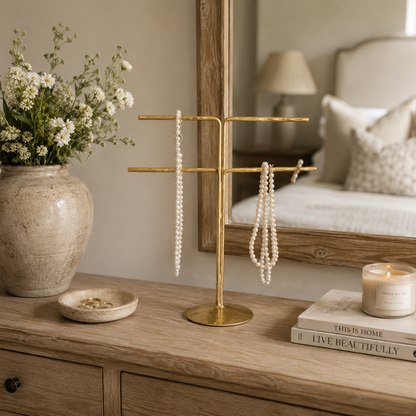 Eve 2 Arm Hand Forged Metal Jewellery Stand