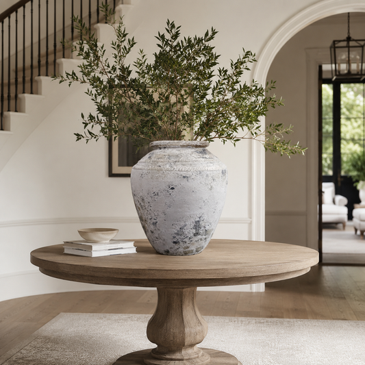 Amadeo Off White Distressed Terracotta Pot