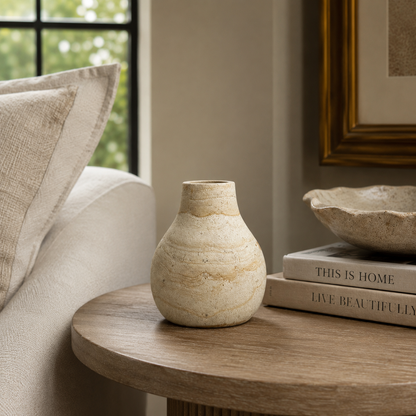 Harta Wood Stone Vase