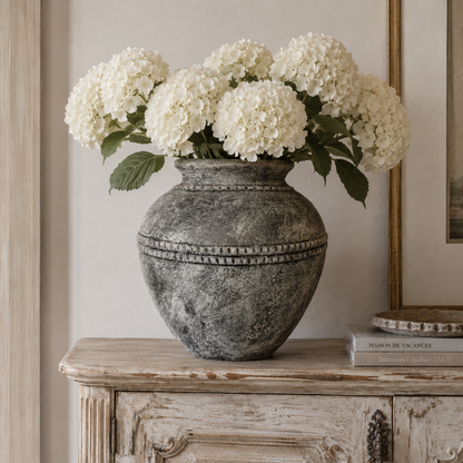 Antwerp Distressed Grey Terracotta Vase
