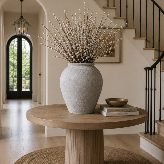Aurelio Off White Distressed Pot