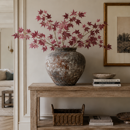 Burgundy Japanese Maple Leaf Spray - 98cm L