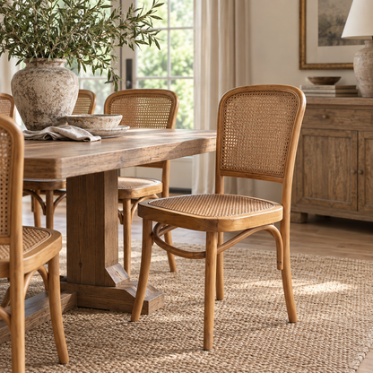 Kursi Rattan & Teak Dining Chair