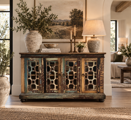 Argus Hand Carved Mahogany Sideboard