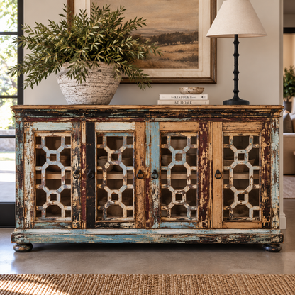Argus Hand Carved Mahogany Sideboard