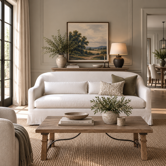 Nathan Off White Slip Cover Sofa | Pre Order Now