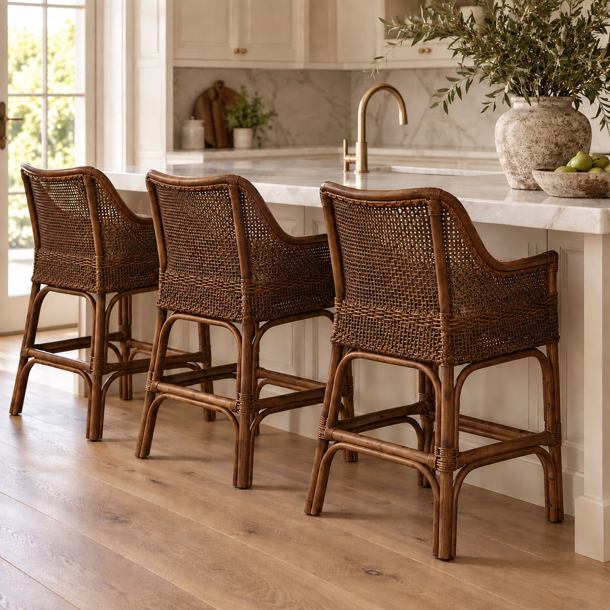 Raffles Rattan Bar Stool | In Stock & Ready To Ship