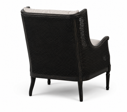 Chester Rattan & Timber Black Occasional Chair | Pre Order Now | Arriving November