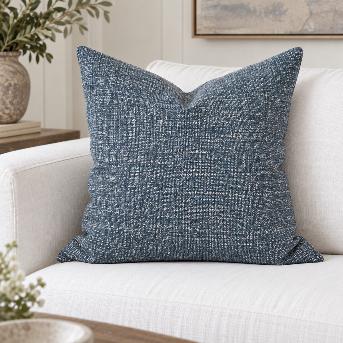 Emile Ocean Texture Fabric Cushion – 57cm x 57cm