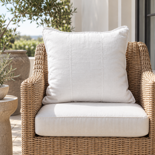 Lilly Off White Outdoor Cushion 60cm x 60cm