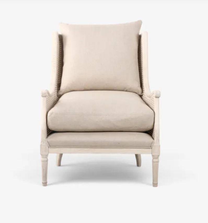 Chester Rattan & Timber Whitewash Occasional Chair | Pre Order Now | Arriving November