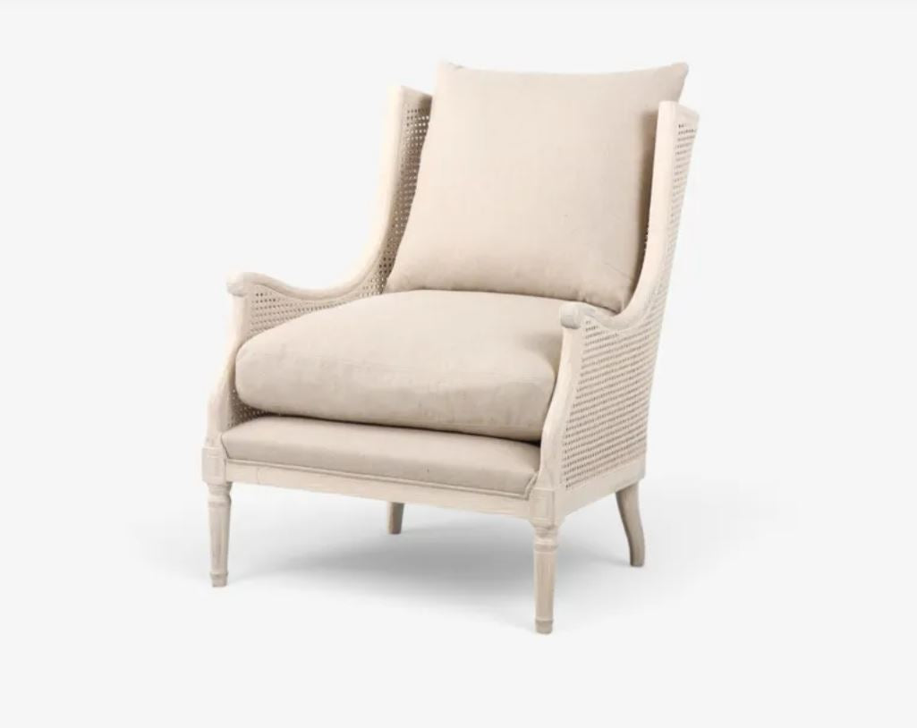 Chester Rattan & Timber Whitewash Occasional Chair | Pre Order Now | Arriving November