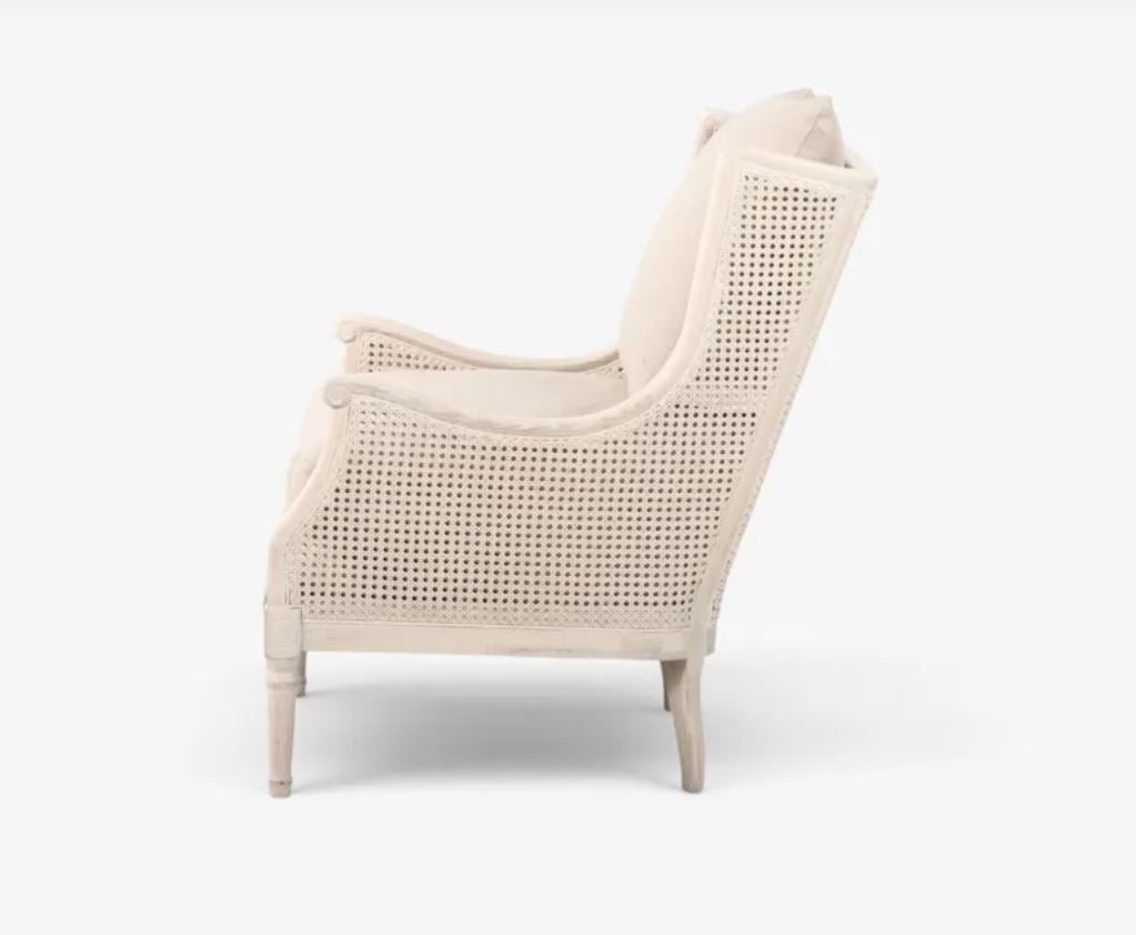 Chester Rattan & Timber Whitewash Occasional Chair | Pre Order Now | Arriving November