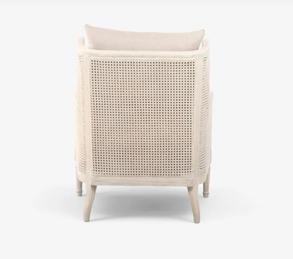 Chester Rattan & Timber Whitewash Occasional Chair | Pre Order Now | Arriving November