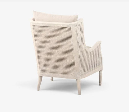 Chester Rattan & Timber Whitewash Occasional Chair | Pre Order Now | Arriving November