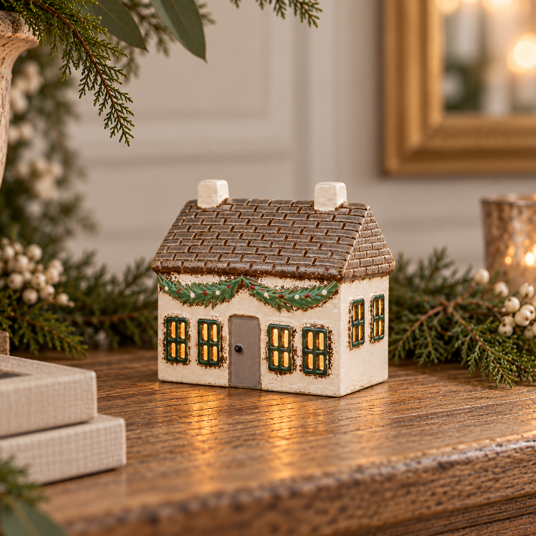 Noël Cottage Tealight Holder