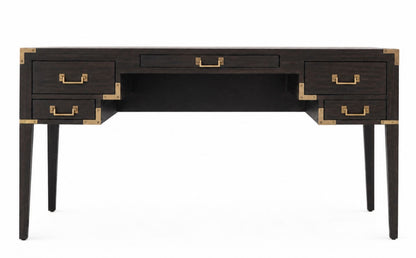 Cunard American Oak Desk - Charcoal