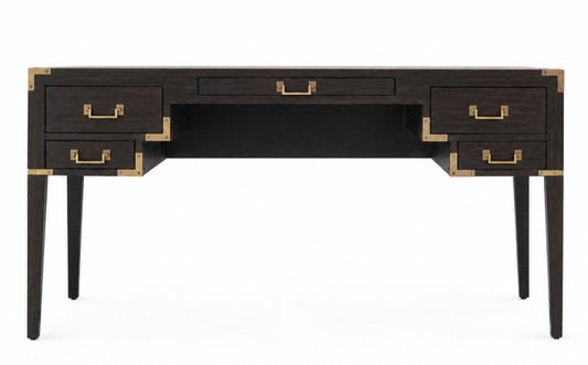 Cunard American Oak Desk - Charcoal