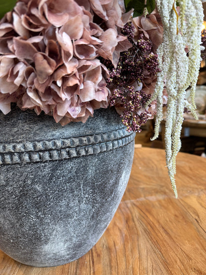 Antwerp Distressed Grey Terracotta Pot