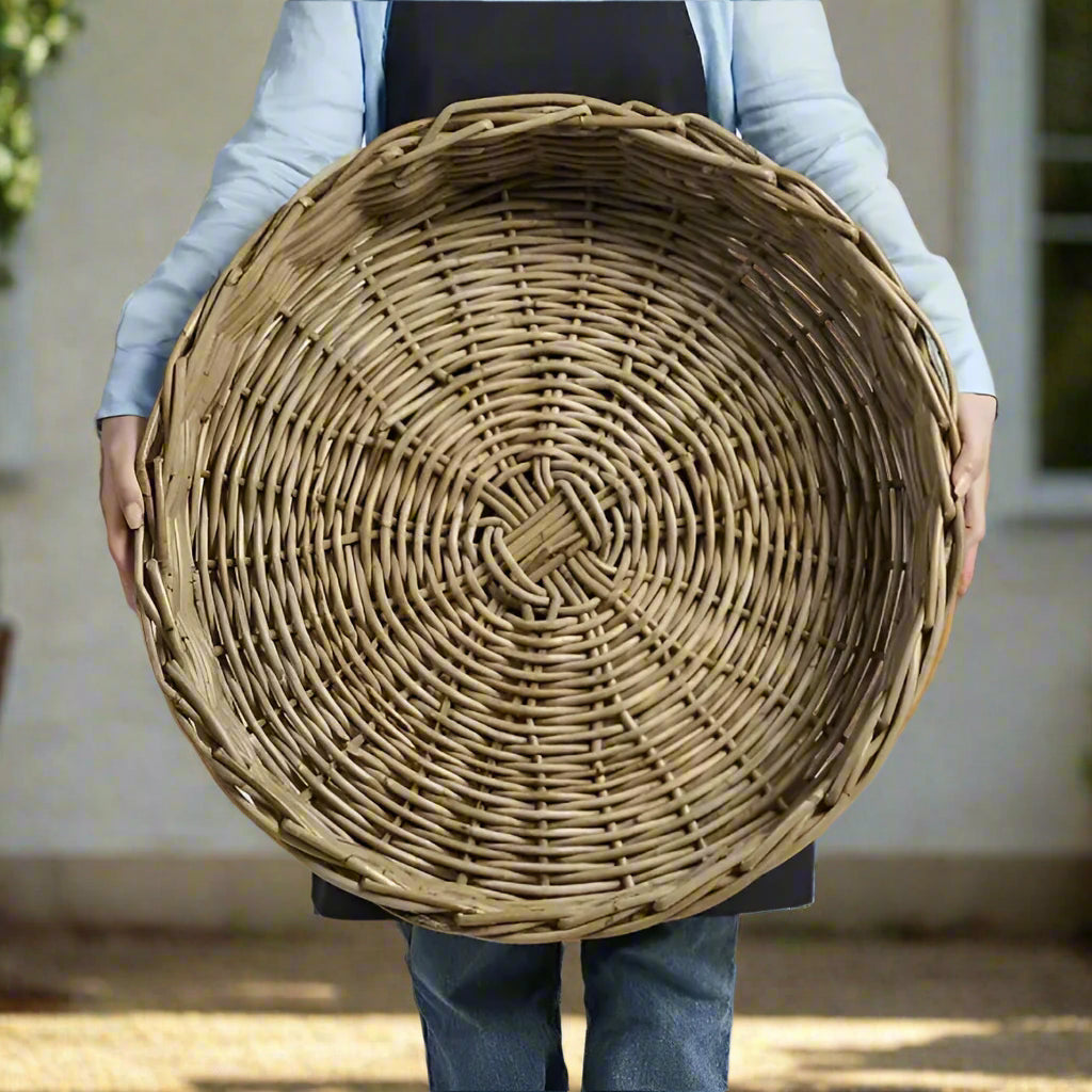 Odette Round Rattan Tray - Extra Large