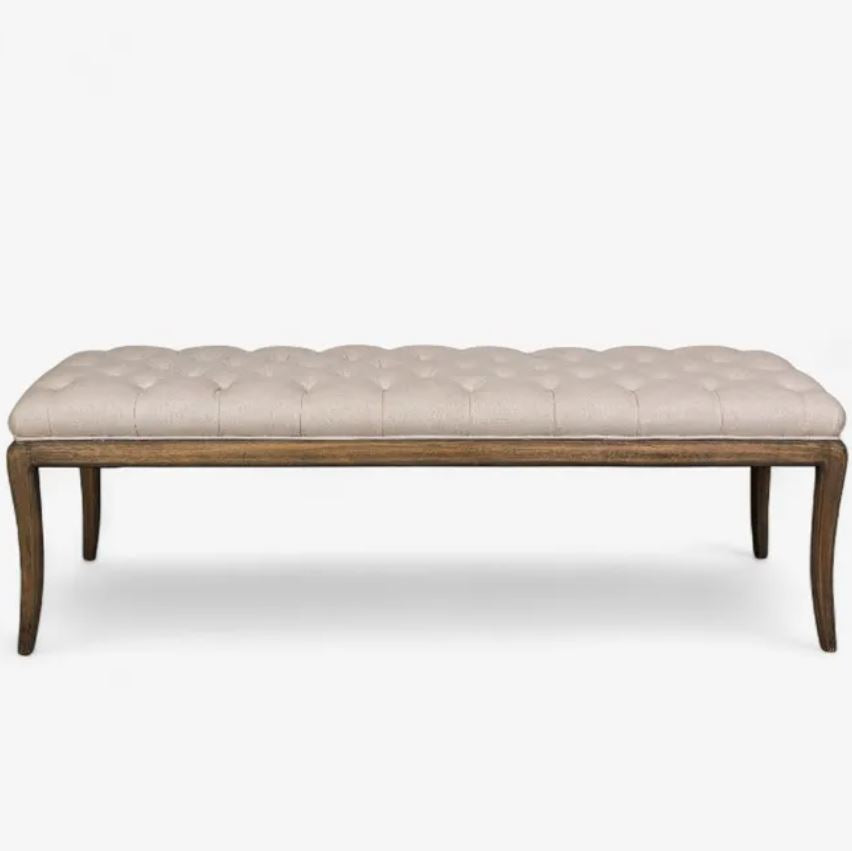 Florence Linen & Timber Stool