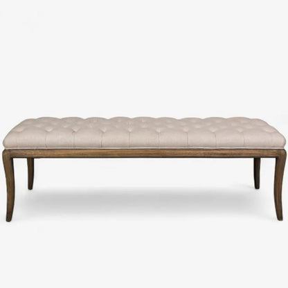 Florence Linen & Timber Stool