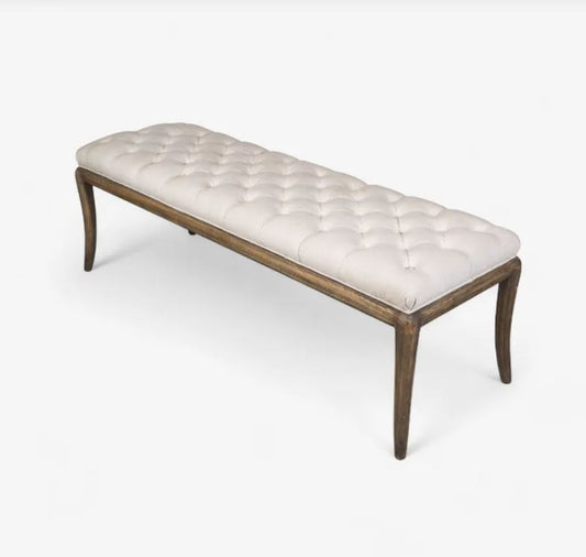 Florence Linen & Timber Stool