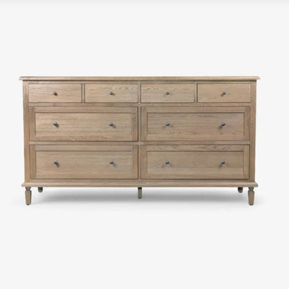 Freya Oak Double Chest Of Drawers - In Stock & Ready To Ship