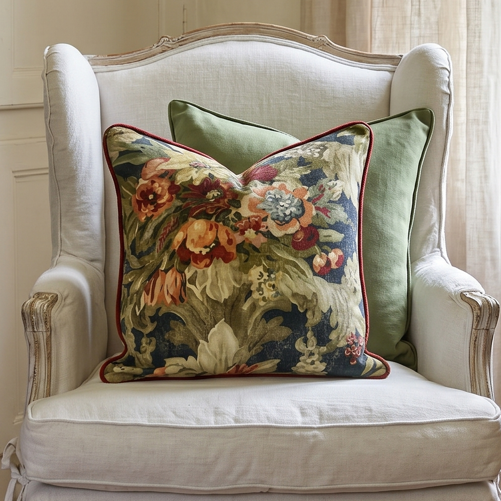 Maree Floral Linen Cushion 50cm x 50cm