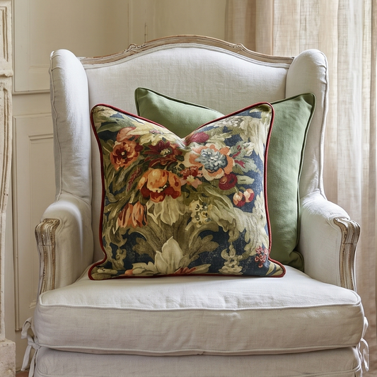 Maree Floral Linen Cushion 50cm x 50cm