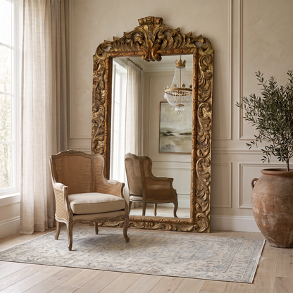 Toulouse Hand-Carved Vintage Gold Wall Mirror