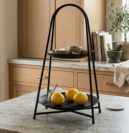 Walter Tiered Iron Round Stand