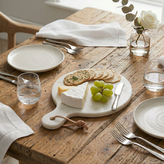 Puti White Marble Cheese Board