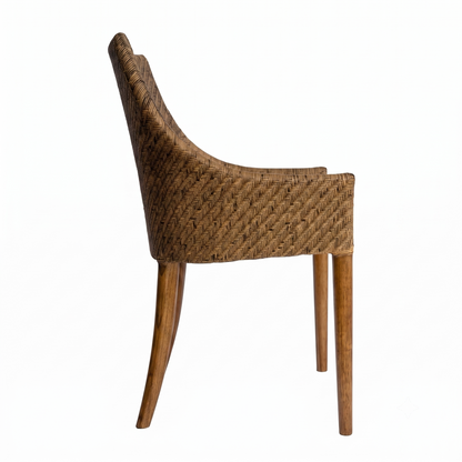 Amelie Rattan & Timber Chair