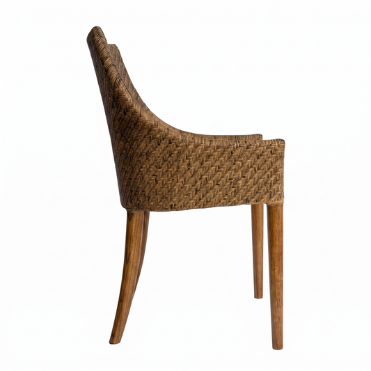 Amelie Rattan & Timber Chair