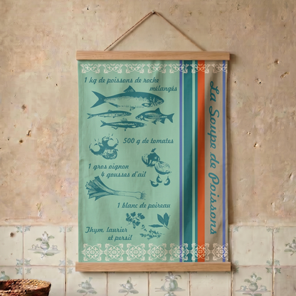 Sud Etoffe-Soupe De Poissons 100% Cotton Tea Towel