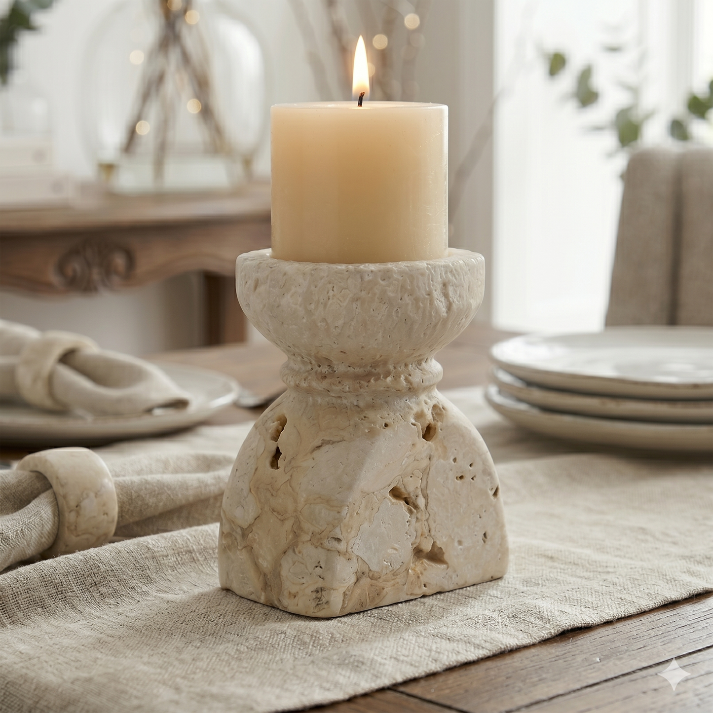 Hand-carved Sorrento Onyx Candle Holder