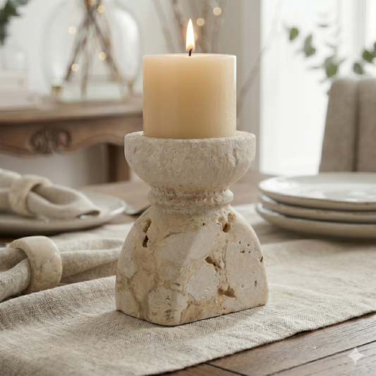 Hand-carved Sorrento Onyx Candle Holder