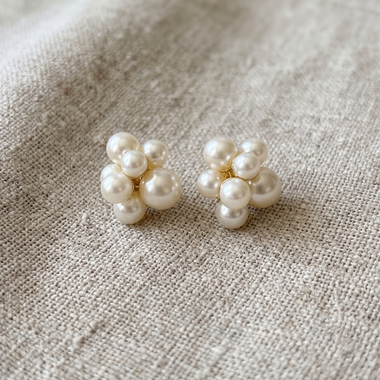 Pearl Cluster Earrings