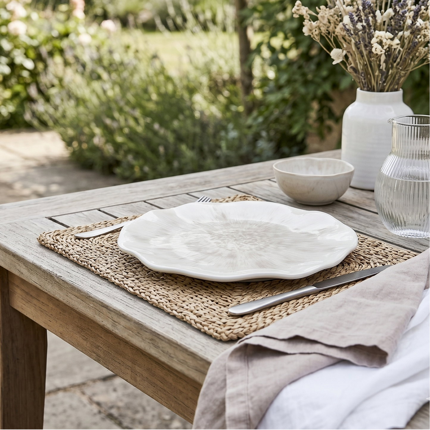 Ivory Melamine Plate - Large