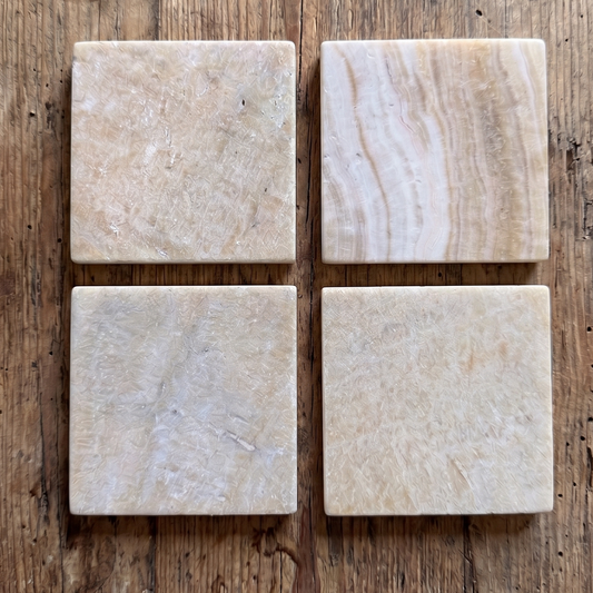 Onyx Natural Stone Coasters - Set of 4