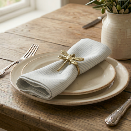 Dragonfly Brass Napkin Ring